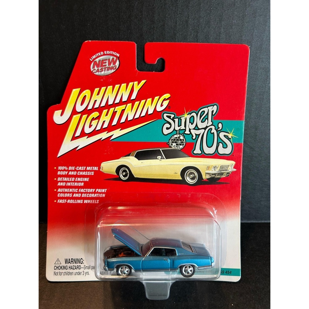 Johnny Lightning 1970 Chevy Monte Carlo SS 454 Super 70's Diecast 1:64 Blue